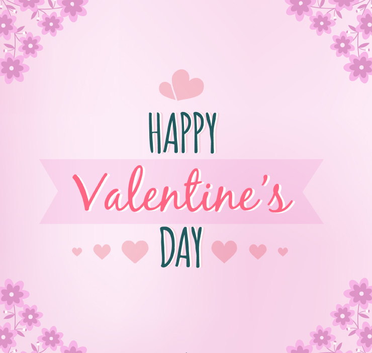 Valentine's Day greeting cards corners floral decoration vector material
