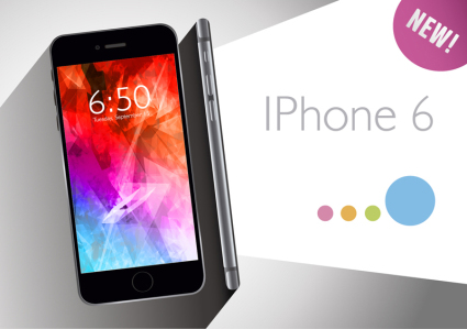 Fashion iPhone6 product posters vector material