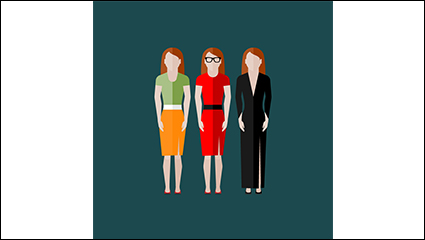 3 Fashion woman design vector material