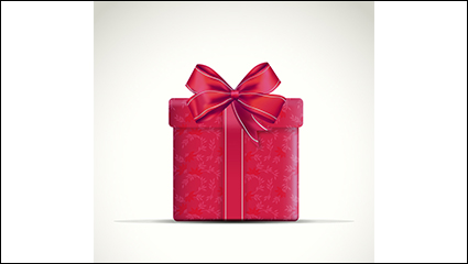 Gift red bow vector material