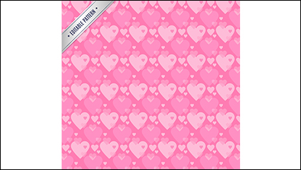Pink Love seamless background design vector material