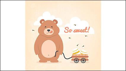 Honey Bear Pull tanker Vector material