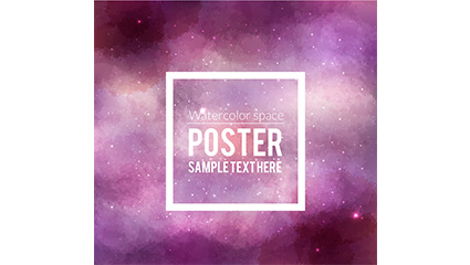 Dream purple space poster vector material