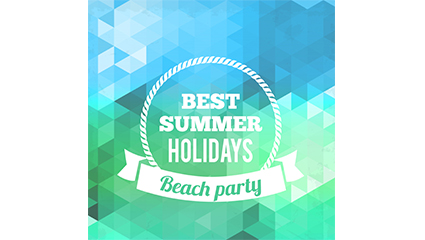 Blue Summer Beach Party poster vector