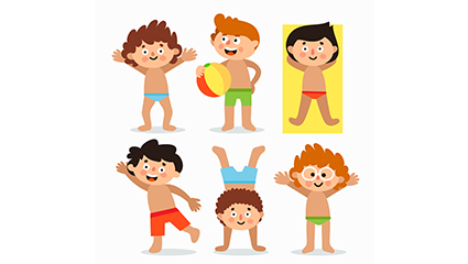 6 cute summer children