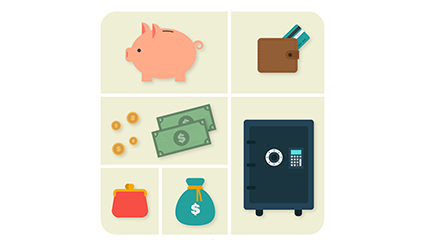 6 financial icon vector material elements