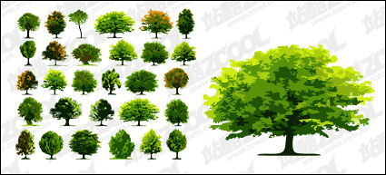 A number of trees vector material