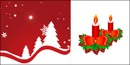 Candles and Christmas tree cutting