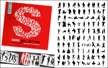 1000 album various silhouette vector material-2