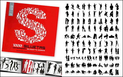 1000 album various silhouette vector material-1