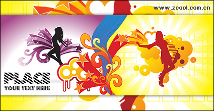 Three-dimensional star pattern female silhouette