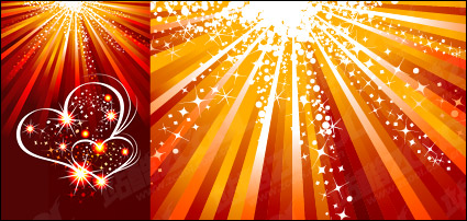 Heart-shaped flashlight and the light vector material