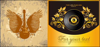 the trend of music illustration Vector material