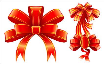 beautiful red ribbon vector