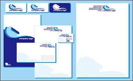 Enterprise VI simple blue template vector material