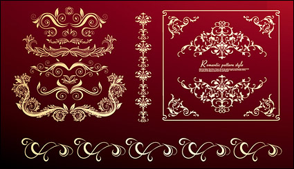Continental practical lace pattern vector material