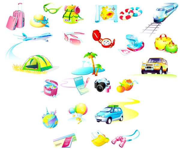 Travel goods icon vector