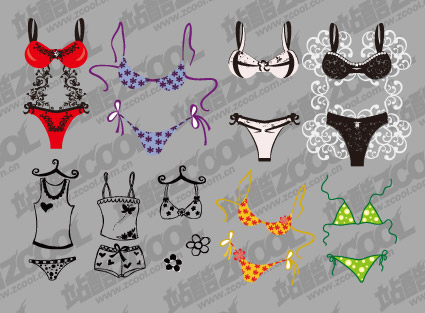 Cute bikini vector material