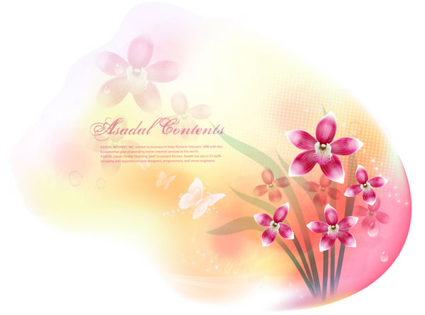 Vector fantasy flower material -13