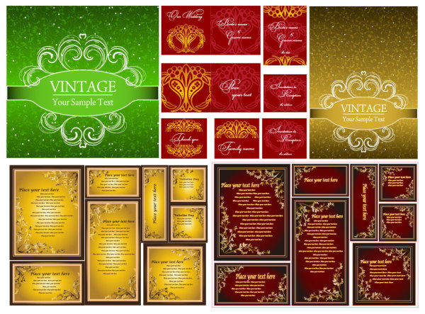 European pattern vector material