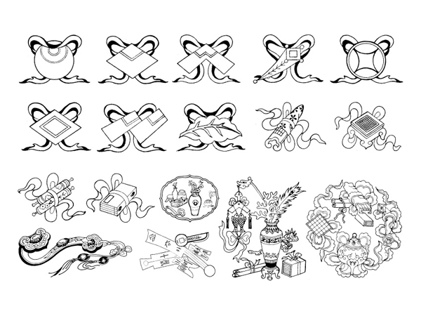 Material of the 19 Chinese classical vector