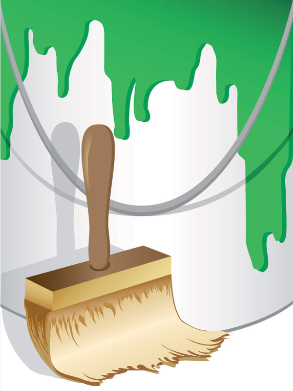 Vector paint brush material