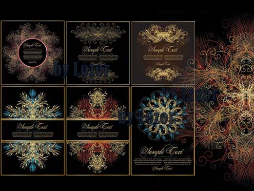 European and American classic cool fantasy material texture vector