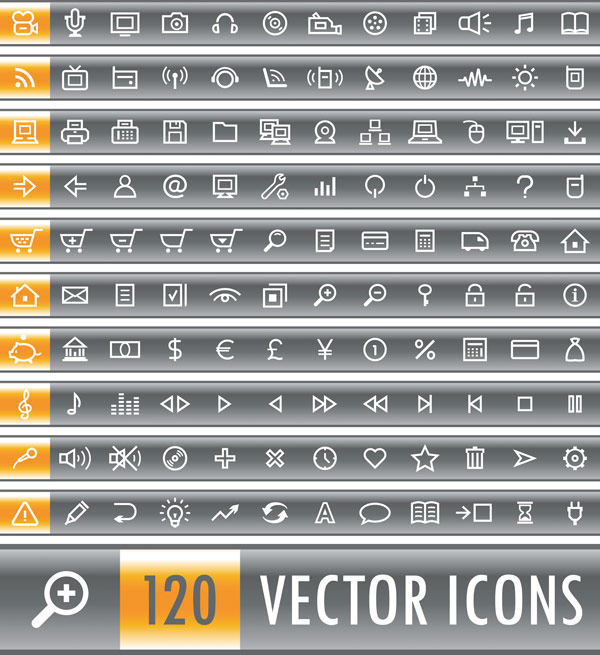 120 Vector Icons practical simplicity