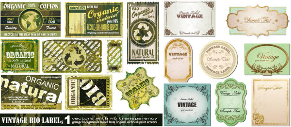 Material retro vector do the old label