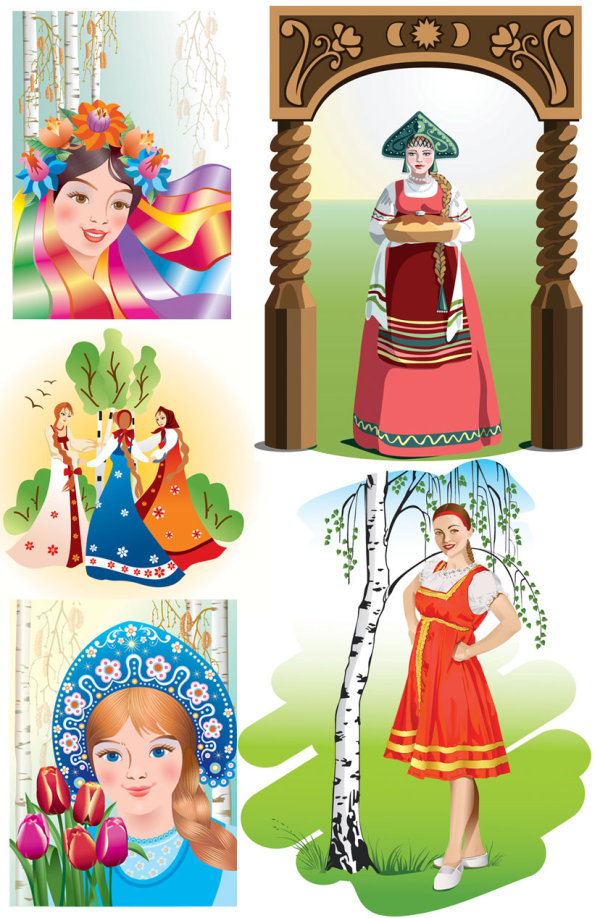 Russian National Vector girl