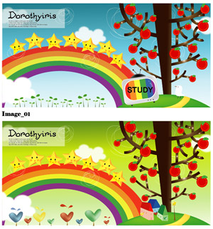 Vector lovely scenery