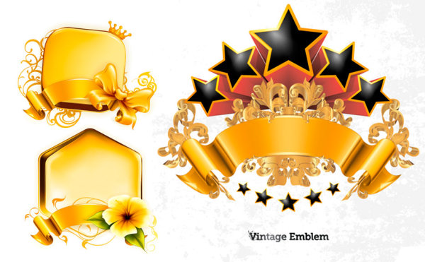 Gold decoration Graphics Vector