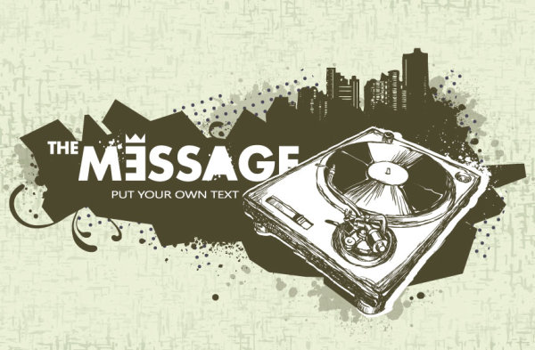 Playing disc player vector material