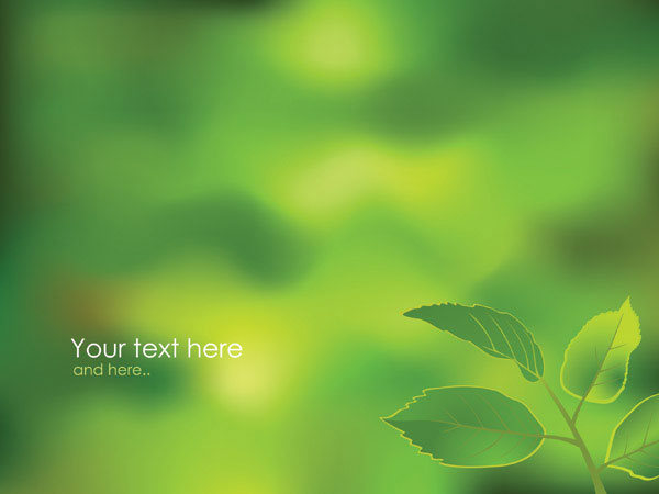 Green leaves vector material