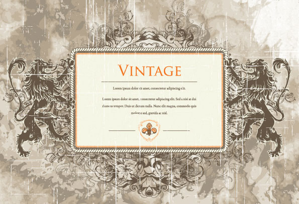 European retro gorgeous pattern vector material -1