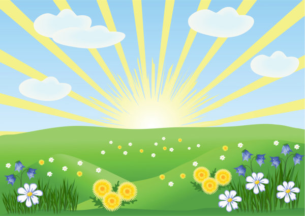 Summer cartoon images 02 - vector