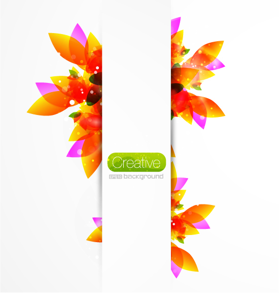 Creative floral colorful background vector material -1