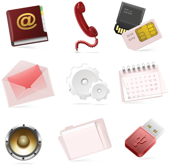 Tech icons - vector material