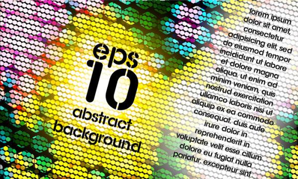 Bright mosaic design background vector material -2