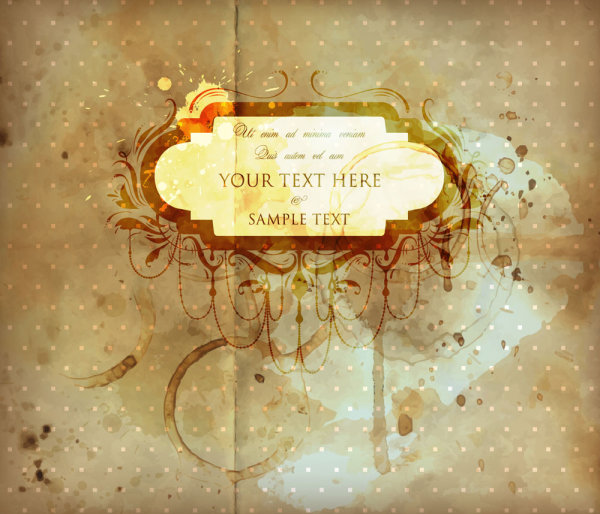 Classic nostalgic pattern background 01 - vector