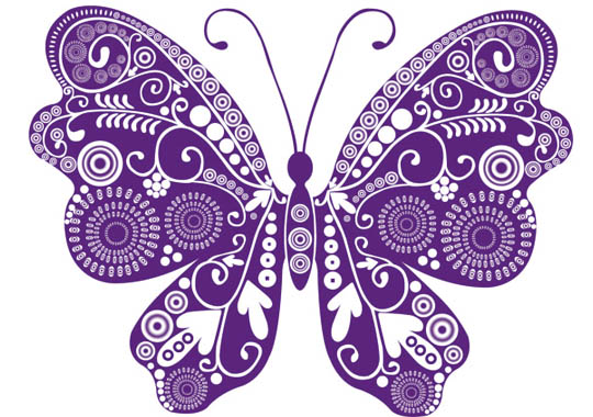 Beautiful butterflies vector material