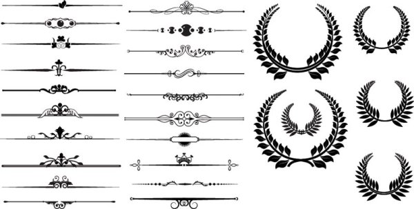 Fine pattern border 02-- vector material