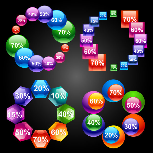 Icon button material 02-- vector material