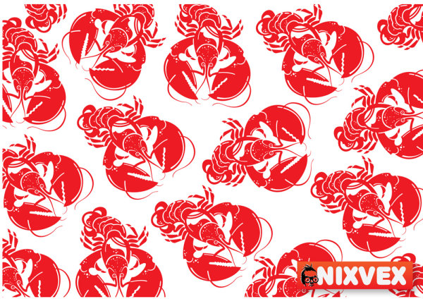 Spicy crawfish - vector material