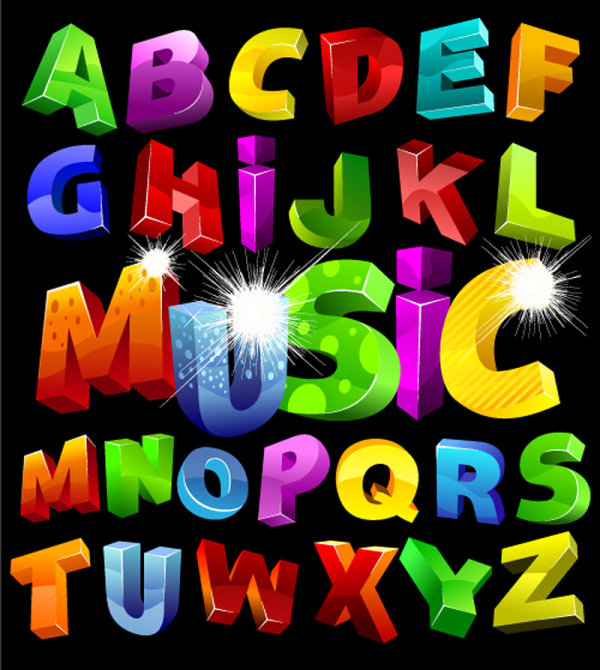 Font Design Series 34 - vector material