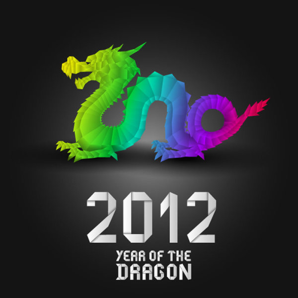 2012 Year of the Dragon Design 03 - vector material