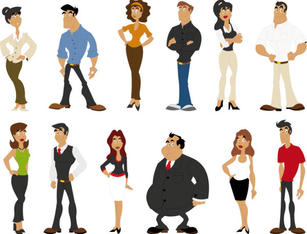 Cute cartoon characters 03 - vector material