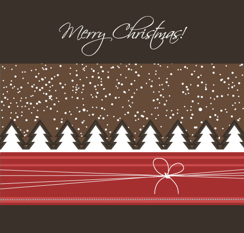 Cartoon Christmas background 04 - vector material