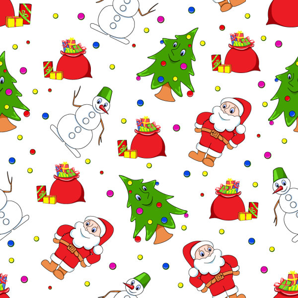 Beautiful cartoon pattern background pattern 05 - vector material