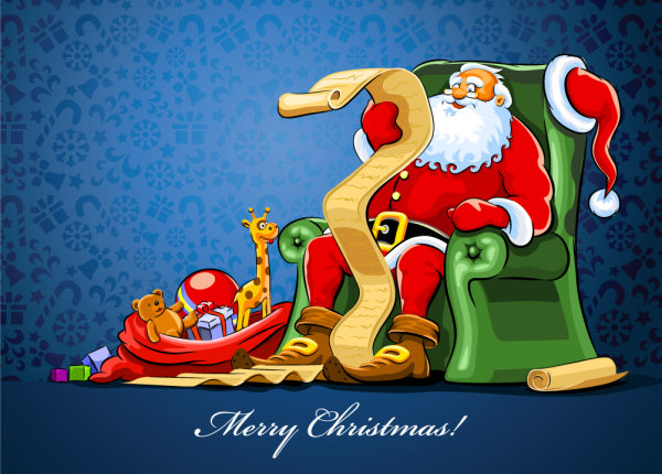 Cute Santa Claus illustrator 03 - vector material